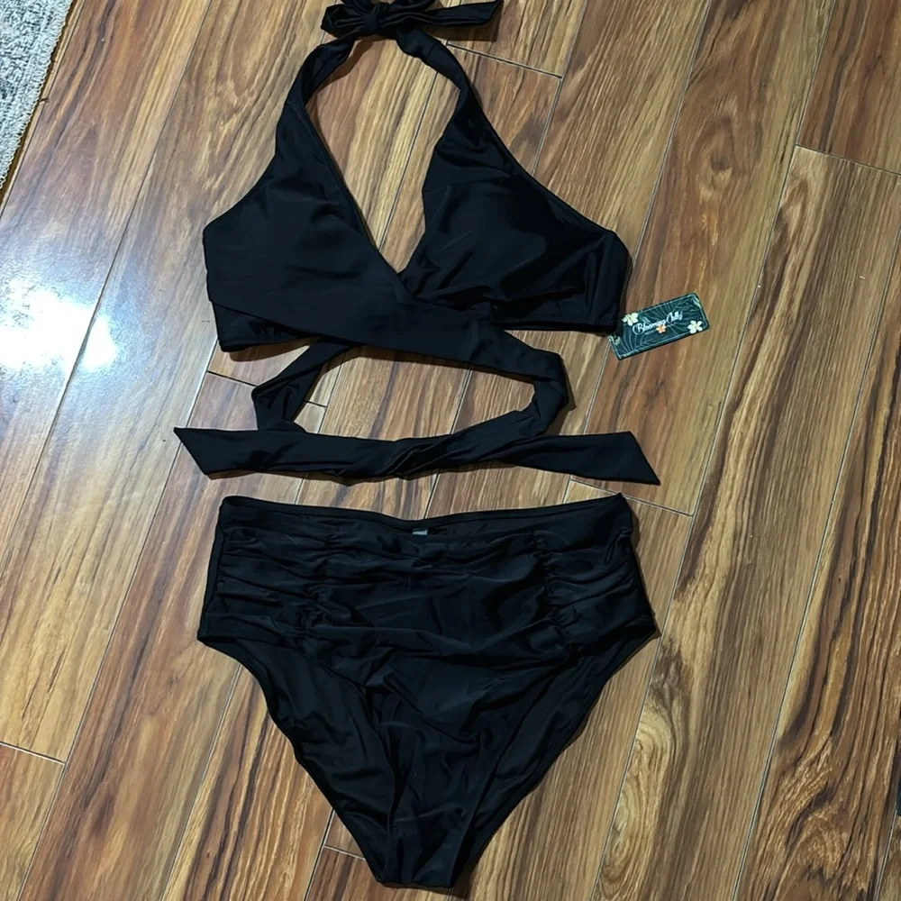 Blooming Jelly black two piece swim suit, size XXL, NWT. - Picture 7 of 16